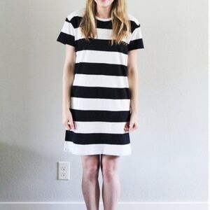 Everlane Rugby Stripe Box Cut Tee Shirt Dress S